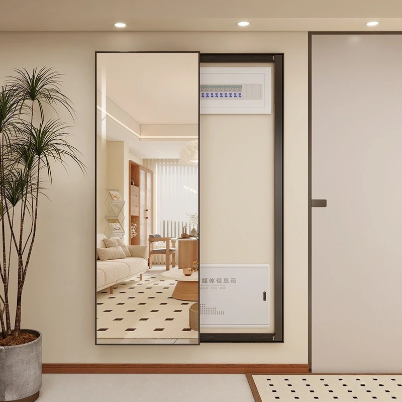 Full-length mirror blocking meter box full-length mirror household hidden push-pull full-length mirror home fitting mirror 2