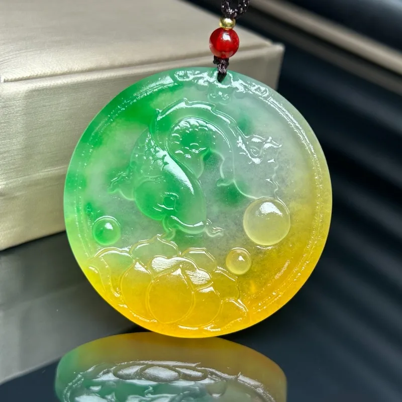 

Stylish and Exquisite Multi-color Round Brand Pendant, Personalized Trend Style