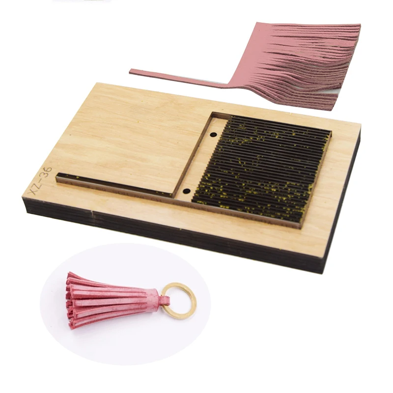 DIY leather craft tassel die cutting knife mould hand punch tool pattern bag hanging decoration making