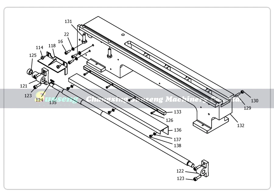 Bed Way SIEG SC2-132 Benchtop metal lathe spare parts for JDE BD-X7