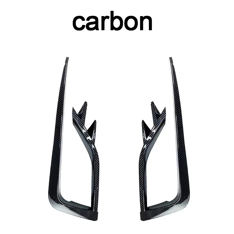 2x Front Bumper Fog Light Grille Cover Trim Wind Knife Razor Style Canards For VW Golf 7 MK7 Golf7 MK7.5 VII 2017-2019 Facelift