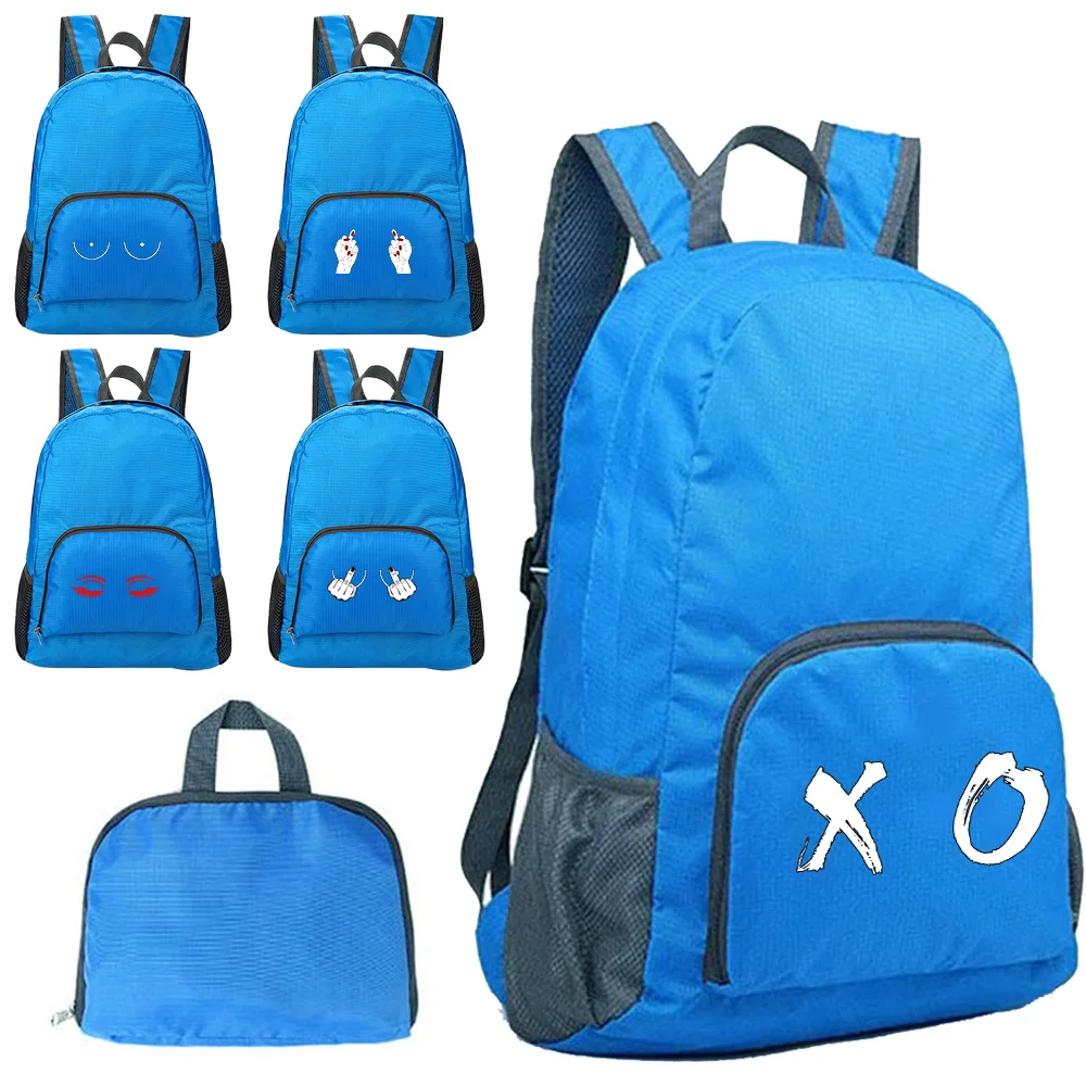 

Lightweight Packable Backpack Foldable Ultralight Outdoor Folding Backpacks Chest Print Shoulders Hiking Daypack for Men Women
