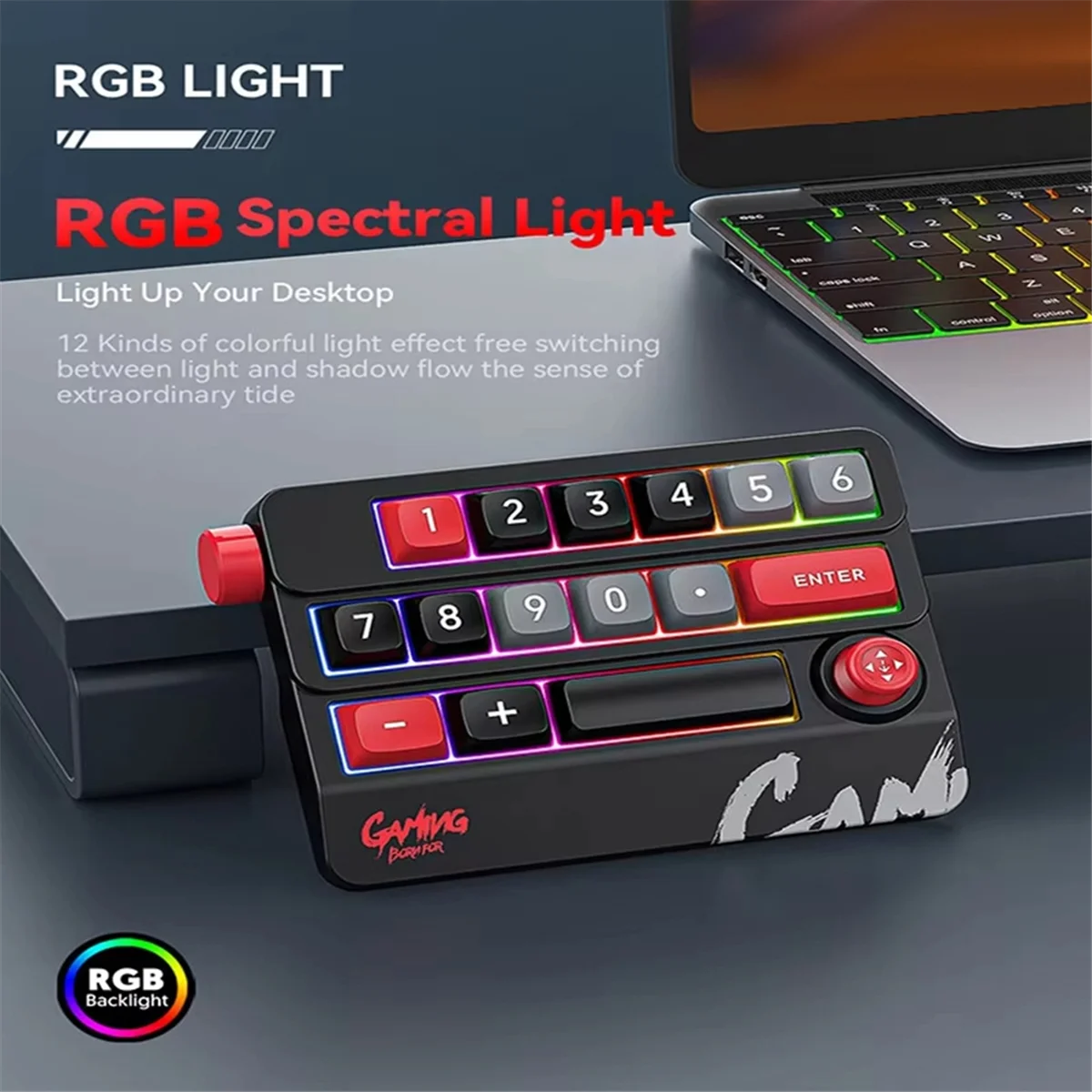 GOB-oPortable Joystick Mechanical Keyboard Full Hot Swappable Key RGB Backlight Wired Programmable Game Keyboard