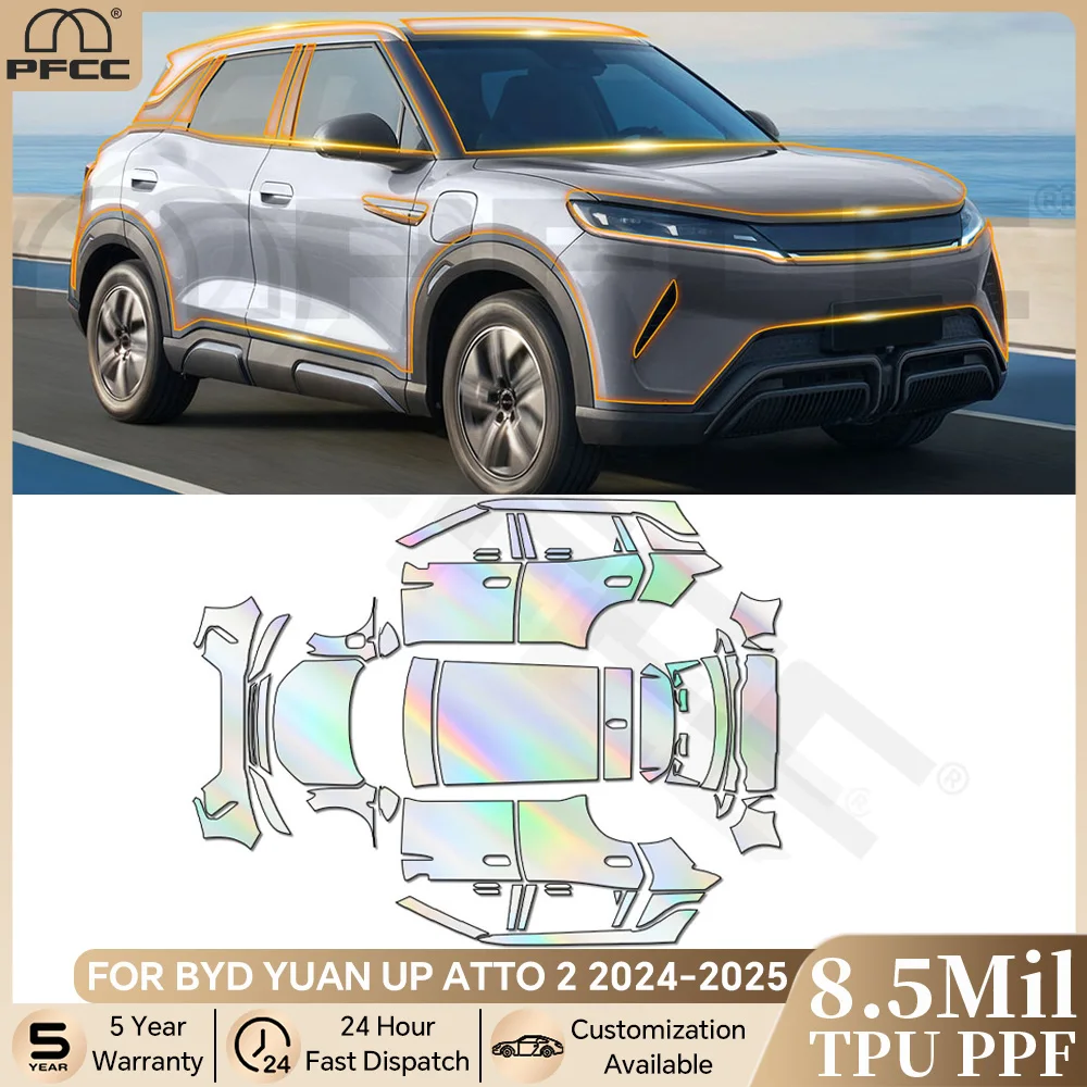 

For BYD YUAN UP ATTO 2 2024-2025 Pre-cut PPF TPU Paint Protection Film Car Body Clear Bra Anti-Scratch Invisible Kit Resistant