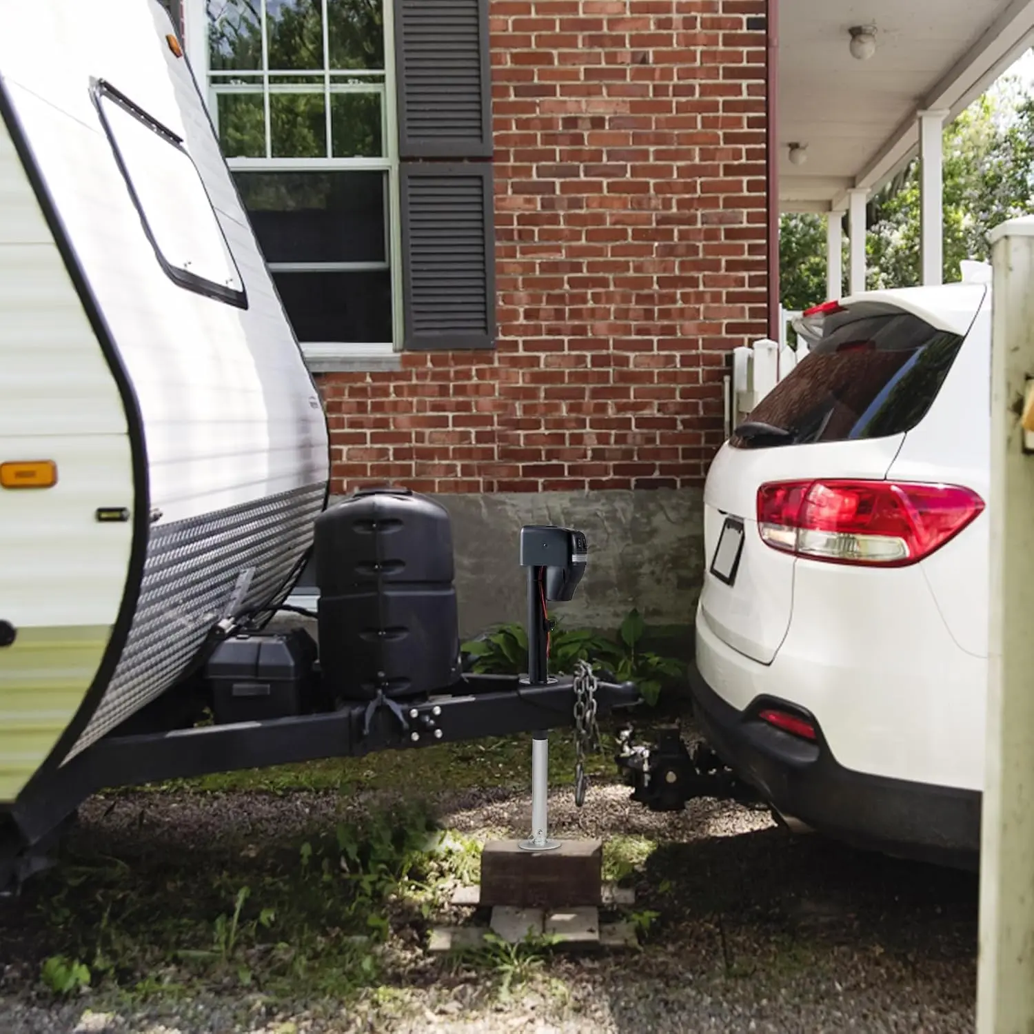 5000Lbs Electric Trailer Jack,Electric Tongue Jack with Waterproof Cover for Lifting RV Trailer, Horse, Utility, Yacht