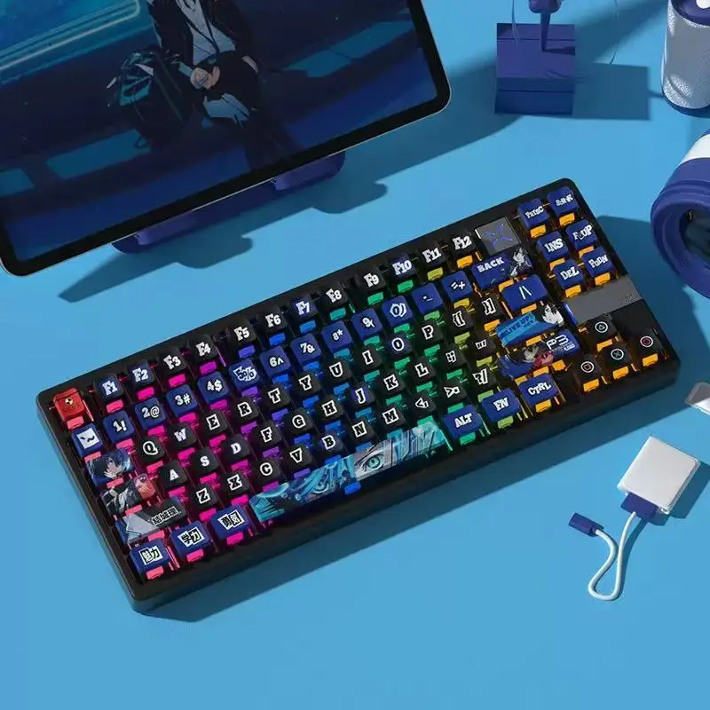 122 Klawisze Anime Tematyczne Nakładki na Klawisze Pięciostronne Barwione Sublimacyjnie PBT Wysokiej Jakości Personalizowane Nakładki Kasumi Ren do Klawiatury Mechanicznej Made68 — zdjęcie produktu 6
