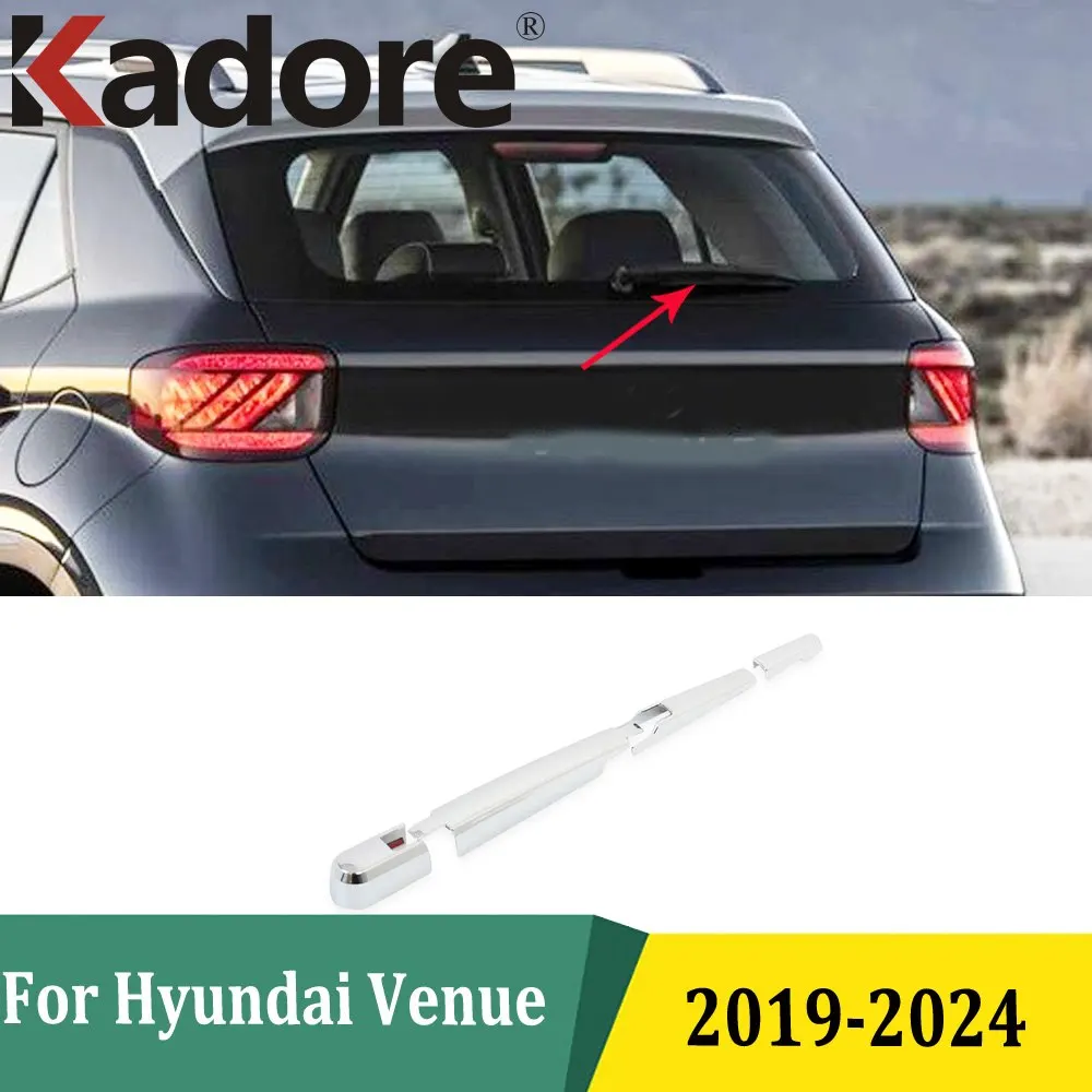 For Hyundai Venue 2019 2020-2023 2024 Car Rear Window Wiper Nozzle Protection Cover Trims Car Styling Exterior Accessories