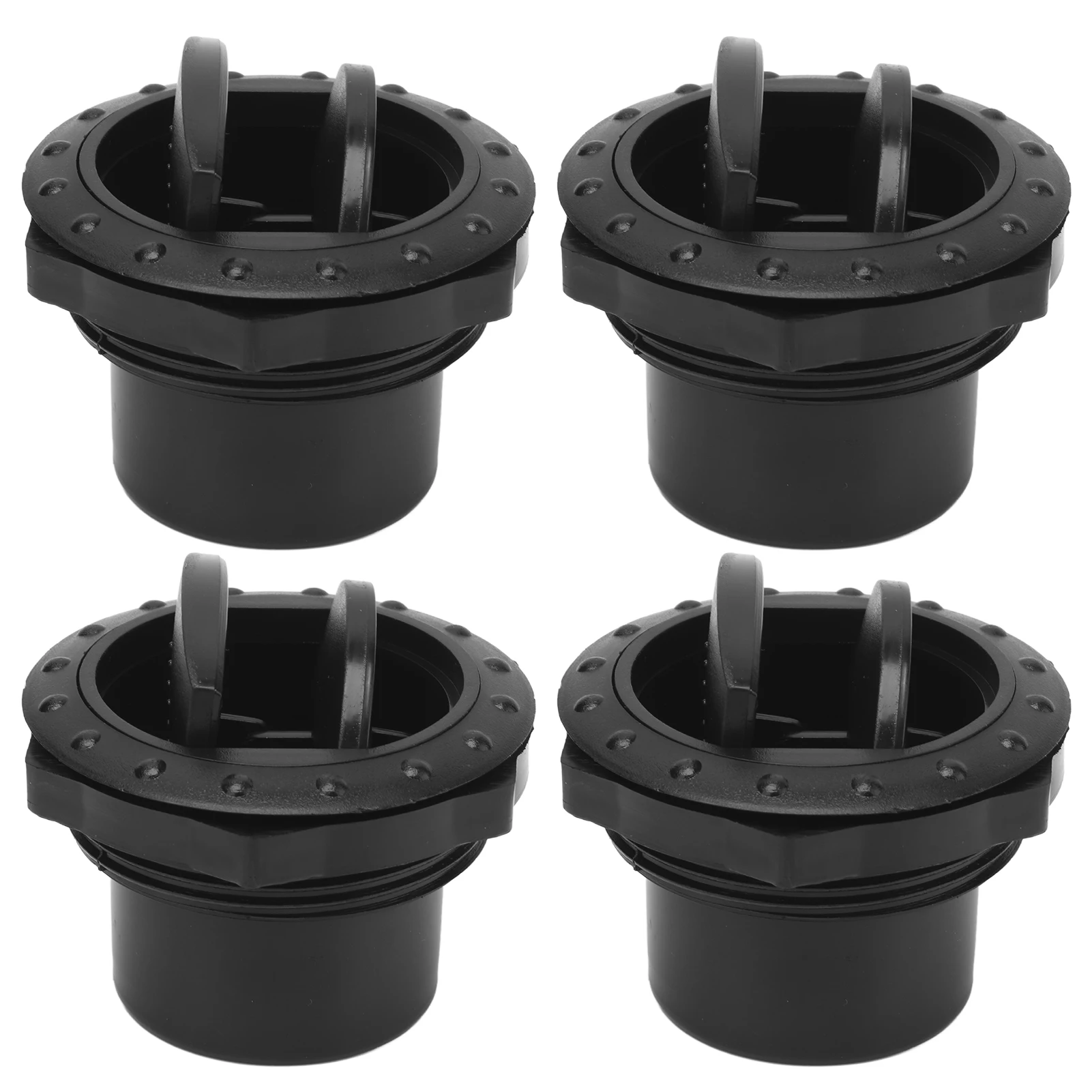 4PCS RV Dashboard Air Conditioning Outlet Deflector 60mm Hole Universal Knob Style Black for RVs Buses Yachts