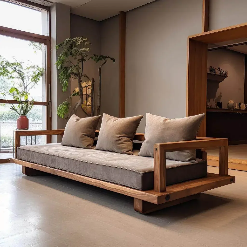 All solid wood sofa simple guest leisure living room sofa chair modern office homestay hotel furniture