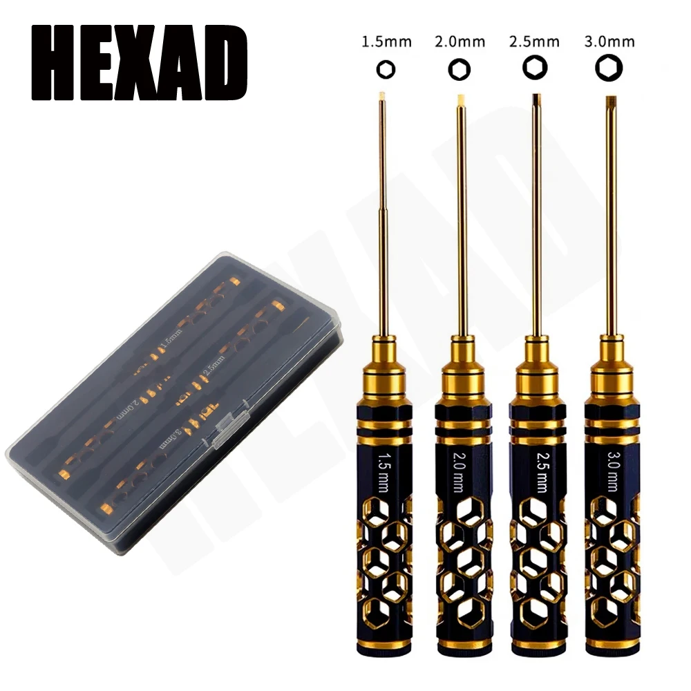 Hex Screw Driver Screwdriver Set 1.5mm 2.0mm 2.5mm 3.0mm for Racing Drone Helicopter Cars Boat RC Parts Honeycomb Molding