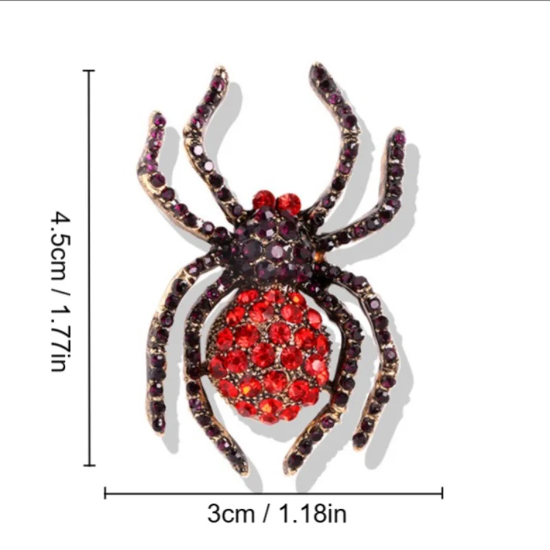 Spider Rhinestone Brooch Fashion Men Women Suit Brooches Pin Jewelry Best Gift Costume Clothes Pins Accessories men