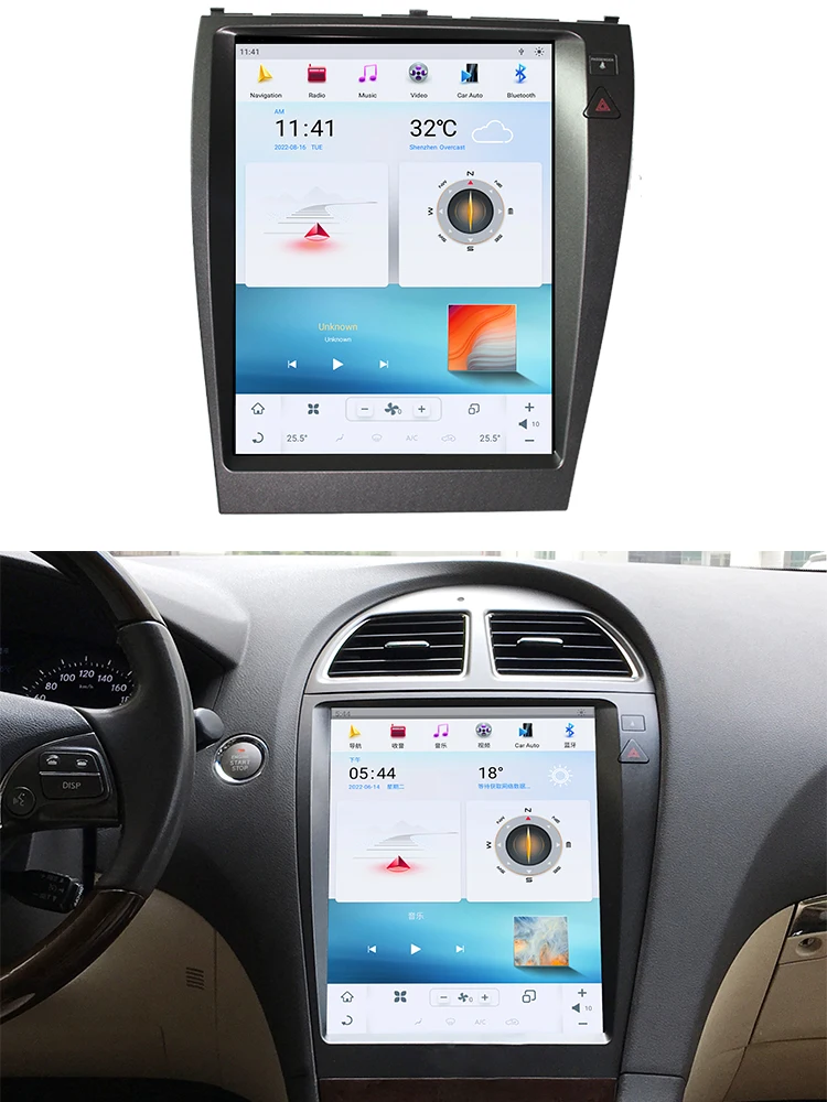 10.4 Inches Android 11 Car Radio Android Auto Central Multimidia Video Player Wireless Carplay For Lexus ES 2001-2012