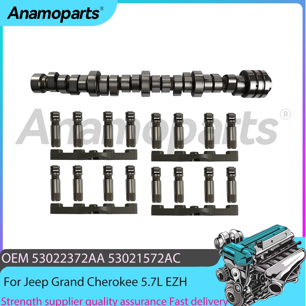 Kit de árbol de levas y elevadores de válvulas sin MDS para motores 5.7 L, compatible con CHRYSLER ASPEN, DODGE DURANGO, JEEP GRAND CHEROKEE, RAM 03-23