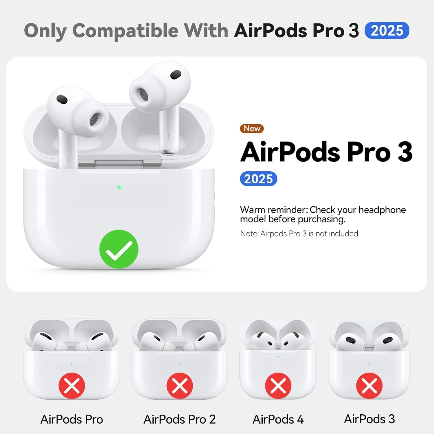 حافظة AirPods Pro 3 2025 مع مجموعة أدوات تنظيف، حافظات حماية من السيليكون الناعم لهاتف Apple AirPods Pro الجيل الثالث للنساء #2