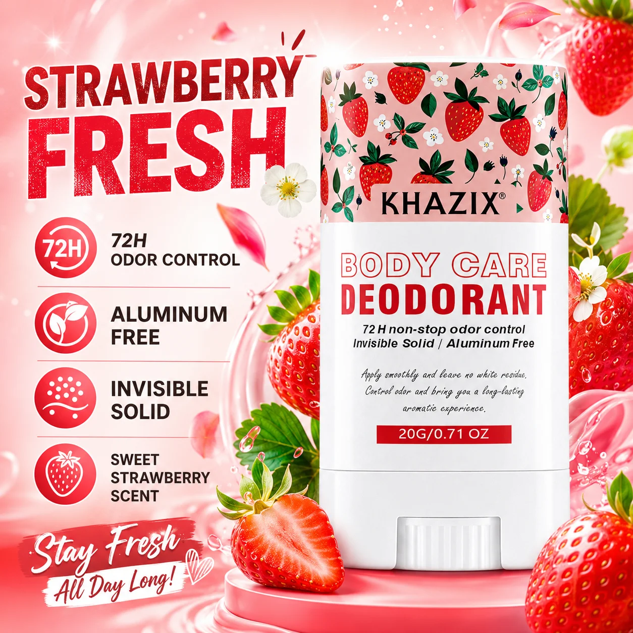 Underarm Deodorant Stick|Dual-Active Odor Fighting Formula|Shea Butter & Essential Oils Infused|Gentle Long-Lasting Freshness.Bo