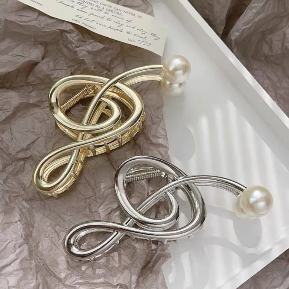 

Exquisite Zinc Alloy Music Note Hair Claw Vintage Gold Treble Clef Hair Clip Headwear Hairpin Hair Accessories