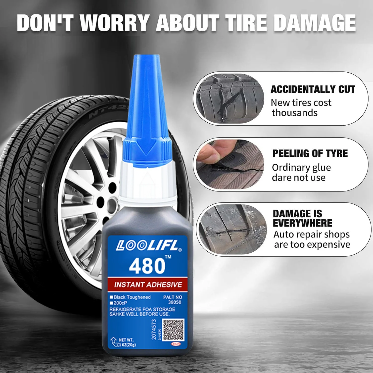 480 Black Strong Quick-Drying Glue, Powerful Liquid Glue for Leather, Rubber, Wood, and Metal, Emergency Repair Glue, Non-Corrosive Instant Adhesive for Leather, Strong Rubber Glue