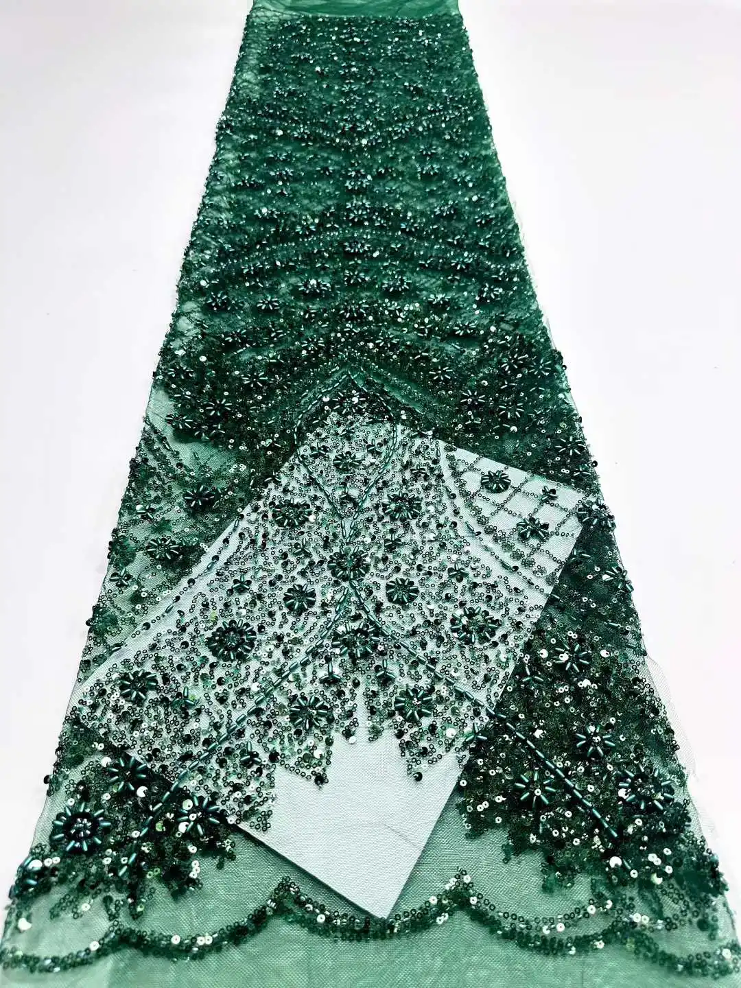

Groom African Sequin Lace Fabric 2025 High Quality French Nigerian Exquisite Beaded Lace Fabric For Sewing Wedding Dress