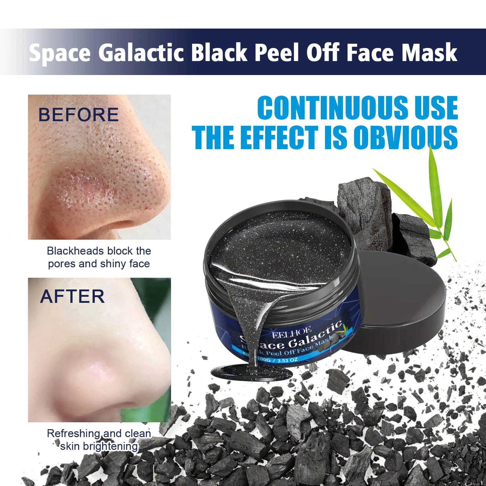 Blackhead removal mask cream oil control nose blackhead mask acne deep cleansing beauty cosmetics women\'s skin care products