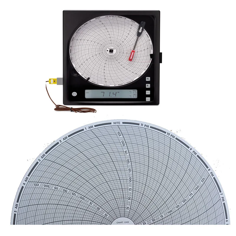 

Dickson 8inch chart recorder KT8-10 chart paper C432 0-250 7days