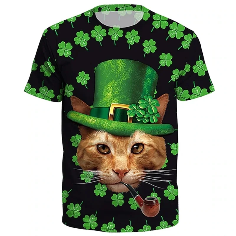 Women's St.Patrick's Day Shamrock T Shirt Tops New In Short Sleeve Crew Neck Casual Green Tshirts Clothes Funny Rabbit Tshirts