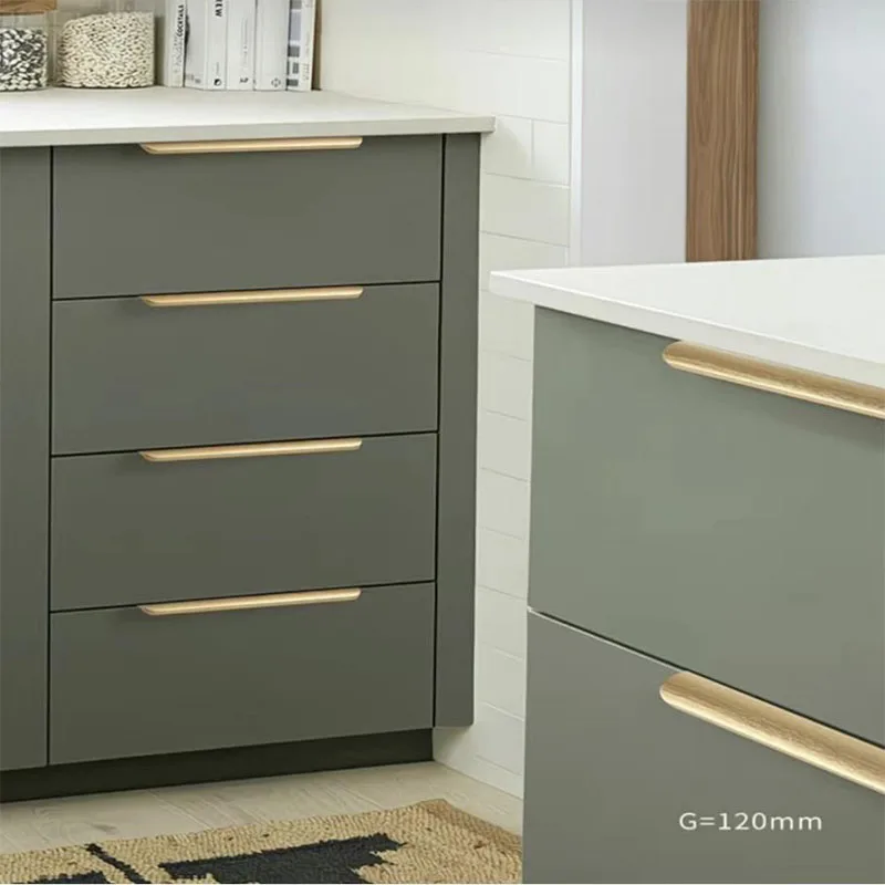 1.2mm 40mm Aluminum Alloy Curved Edge Sealed Cabinet Handle, Light Luxury Cabinet Drawer Cabinet Door, Invisible Wardrobe Handle