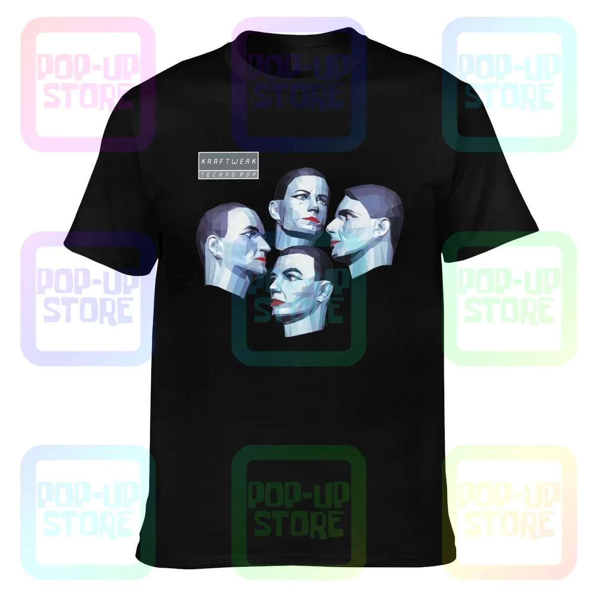 Kraftwerk Electric Cafe Album Cover T-shirt Tee Shirt New Unisex Vintage All-Match