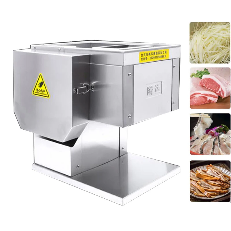 

Commercial Electric Meat Slicer Desktop Vegetable Fruits Meat Cutter Machine Stainless Steel Meat Shredding Dicing Machine