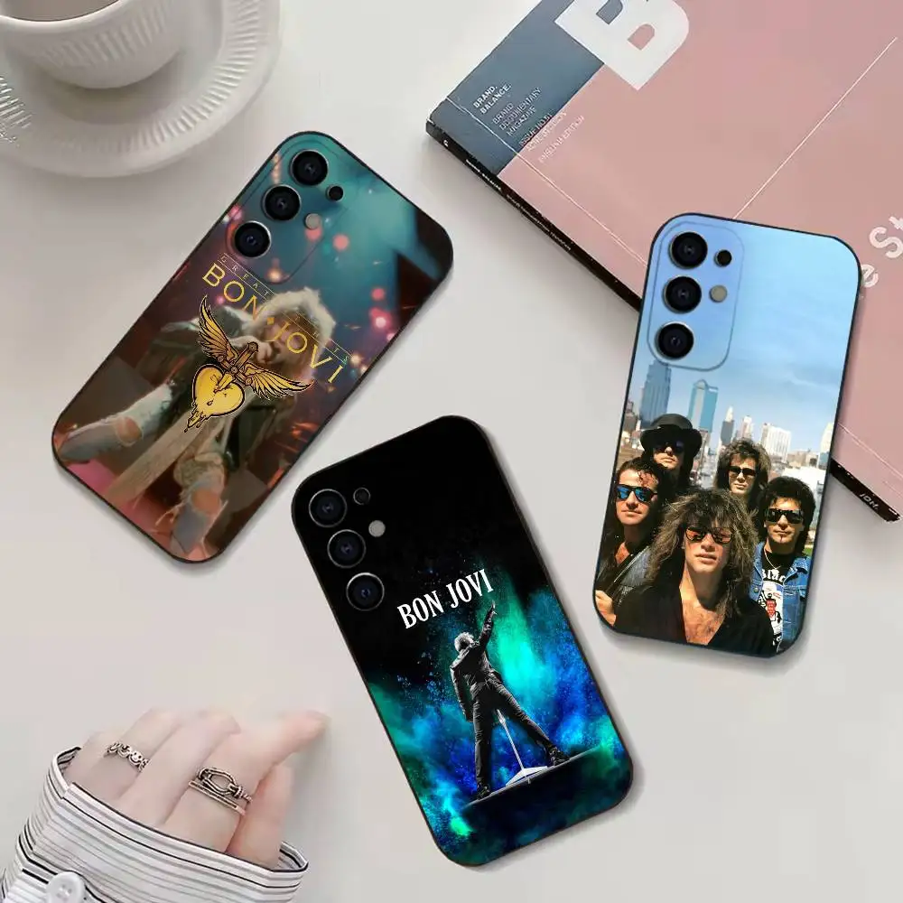 

B-Bon J-Jovi band phone Case For Samsung S25,24,21,22,23,30,Ultra,20,Plus,Fe,Lite,Note Black Soft Cover