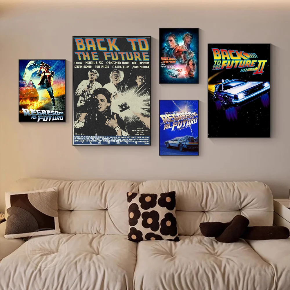فيلم العودة إلى المستقبل ثلاثية أنيمي الملصقات لزجة يتوهم الجدار ملصق لغرفة المعيشة زخارف للحانات ديكور جدران الغرفة #5