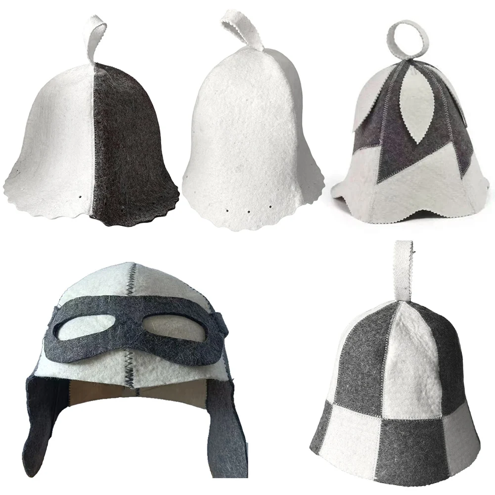 Sauna Cap For Men Built From Felt In Pilot/ Configuration To Resist Deformation And Retain Shape Multiple Uses