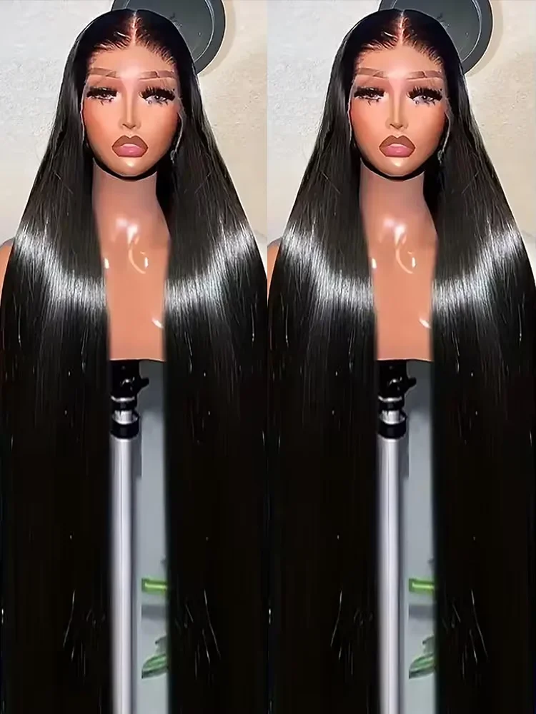 

Wear And Go 30 40 Inch Bone Straight 13x6 Lace Frontal Human Hair Wigs 250 Density Brazilian Remy 13x4 Lace Front Wig For Women