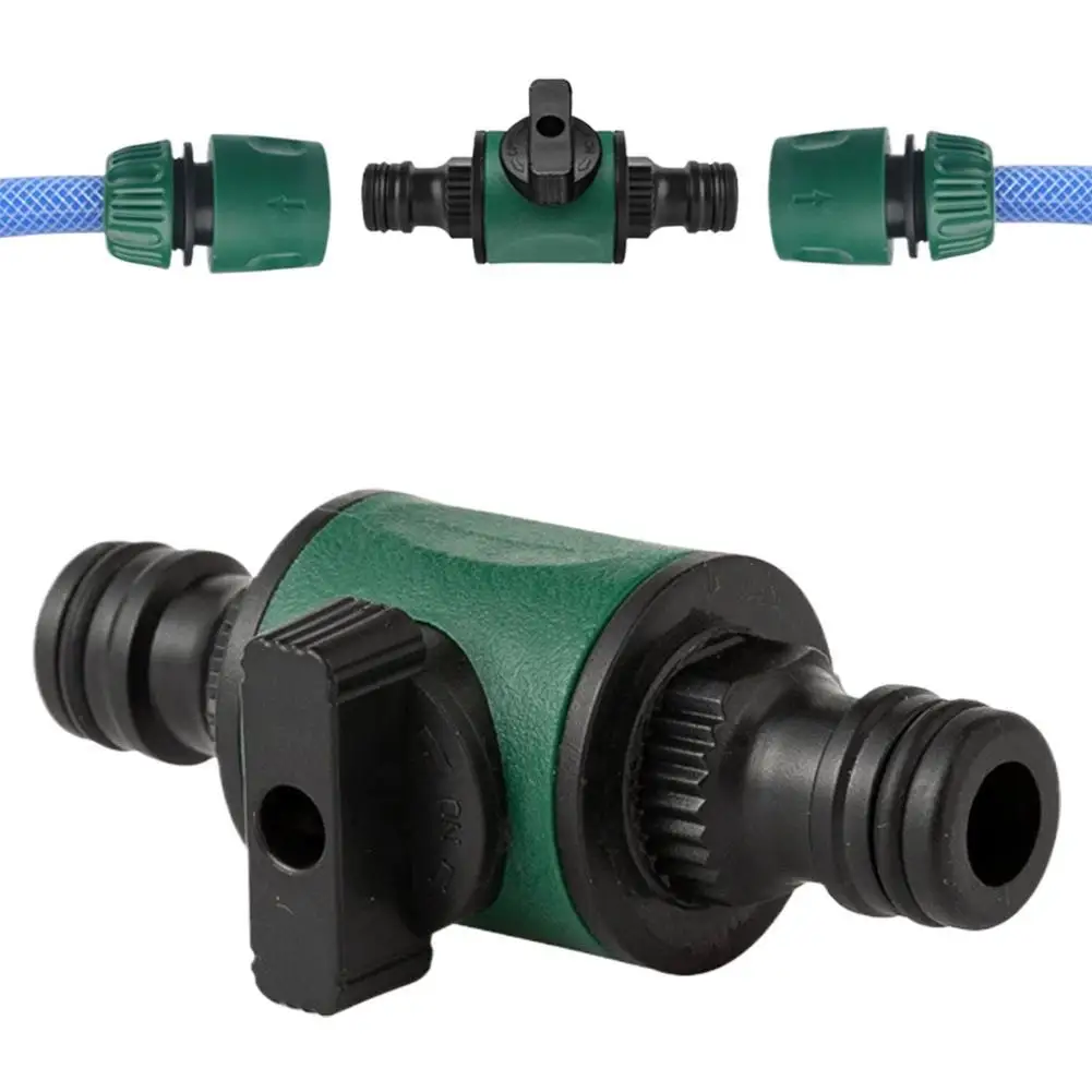 Quick Connector With Valve Garden Irrigation Water Valve Water Gun Control Valve Adapter For Car Wash Garden Watering
