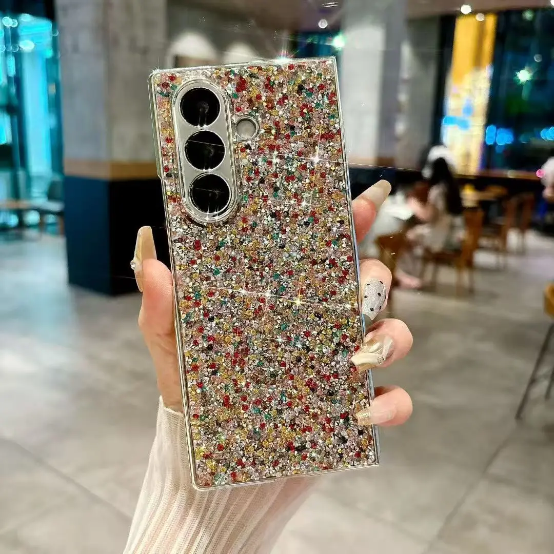

Luxury Jewelled Colorful Diamond Bling Phone Case Cover For Samsung Galaxy Z Fold 4 5 6 7 W23 W24 Creative Accessory