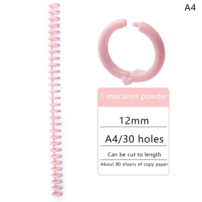 30 Holes Loose-leaf Plastic Binding Ring Spring Spiral Rings
