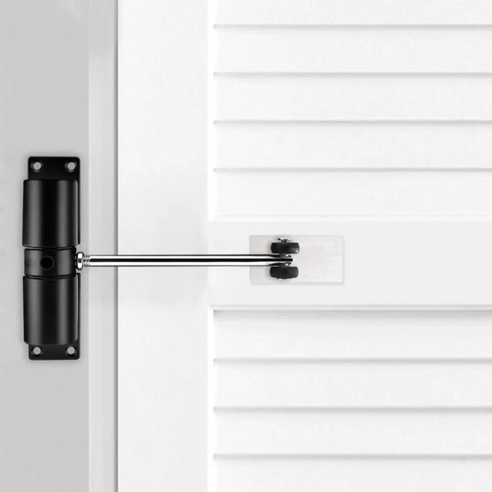 

Adjustable Automatic Door Closer Stainless Steel Self Closing Door Stopper Spring Automatic Rebound Device Door Hinge