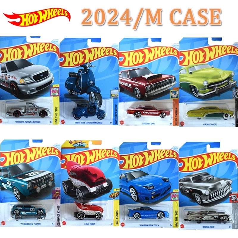 Genuine Hot Wheels Model Car 1/64 Batmobile Vespa Honda Custom Ford Pickup Dodge Automobile Vehicles Toys for Boy Nissan Skyline