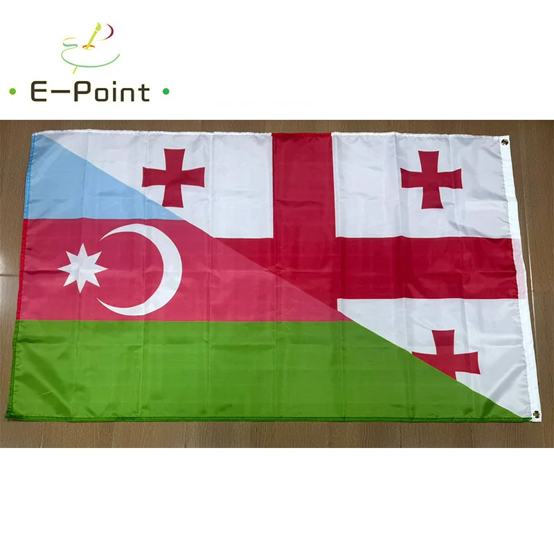 Georgia Azerbaijan Friendship Flag 3ft*5ft (90*150cm) Size Christmas Decorations for Home Banner