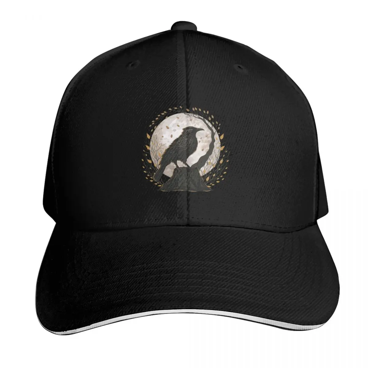 Crow Bird Witchcraft Occult Mystical Black Raven Baseball Cap Men Women Casual Summer Sport Sun Cap