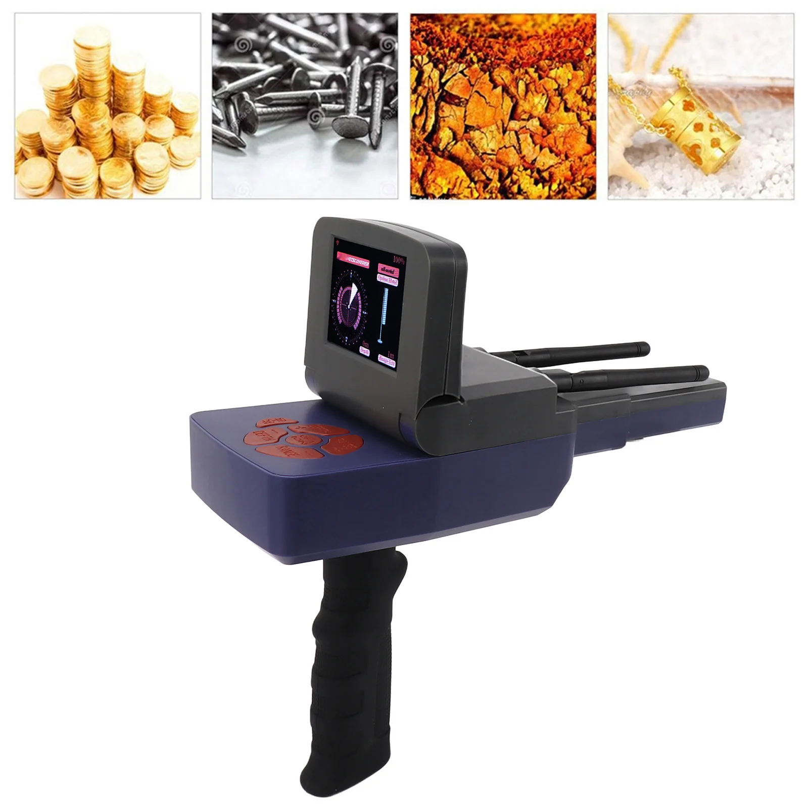 30m Depth Metal Detector 1500m Range Underground Metal Finder Scanner Equipment with Display for Gold Silver Copper Metal Finder