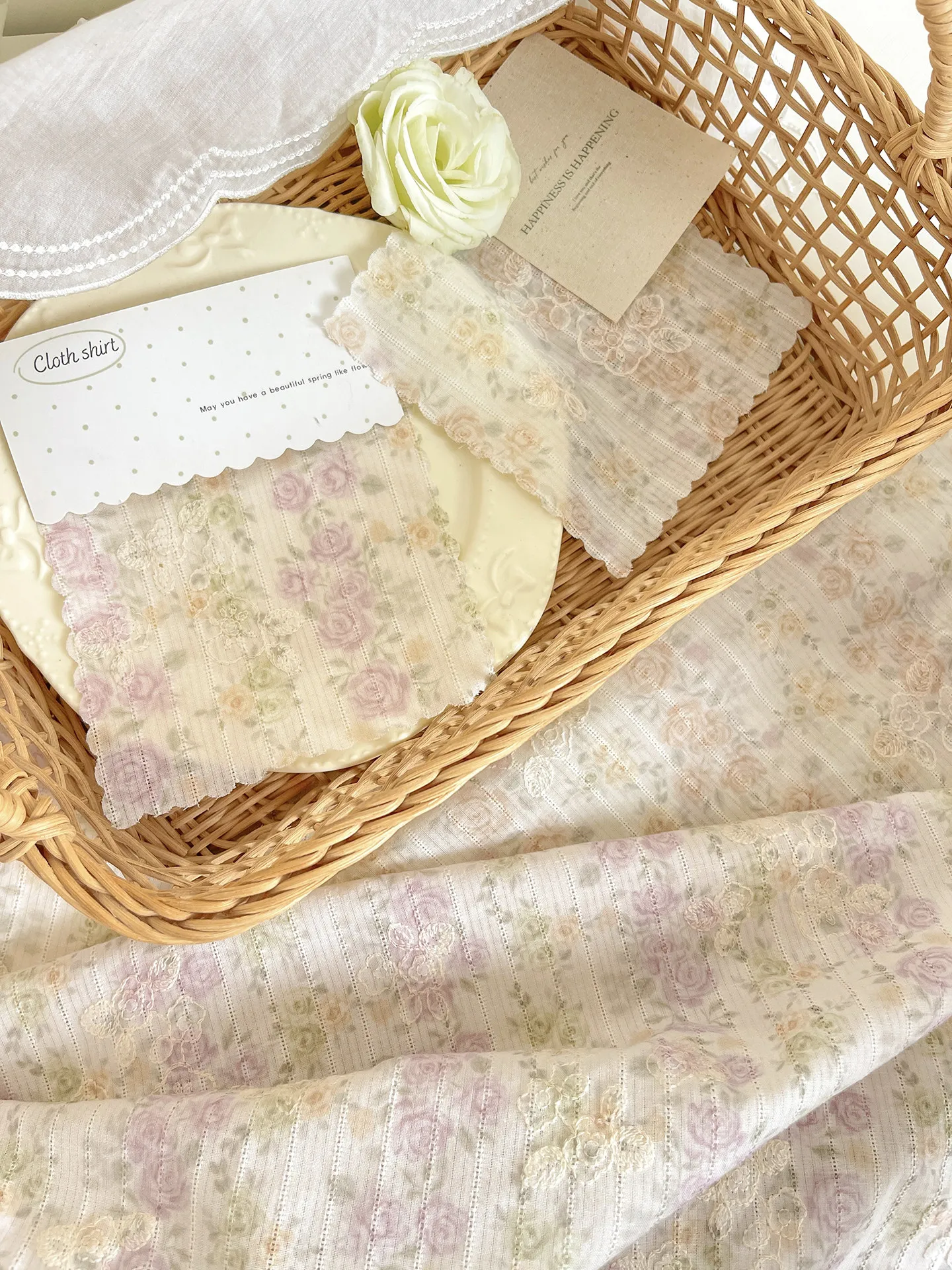 Tissu coréen en polyester et c - Baby Clothing Embroidery avis et prix