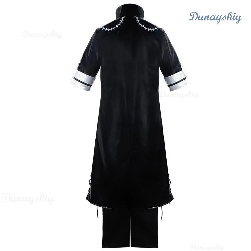Peluca de héroe Boku Toya Todoroki, disfraz de Dabi, disfraz de Academia, conjunto completo, traje negro para hombre, Partya de Halloween;2'k,8;c'