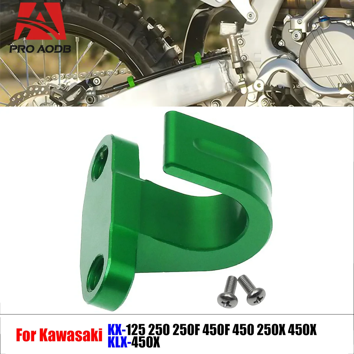 

Motocross Premium Aluminum Rear Brake Line Holder Hose Clamp For KAWASAKI KX125 KX250 KX450 KX250F KX450F KX250X KX450X KLX450R