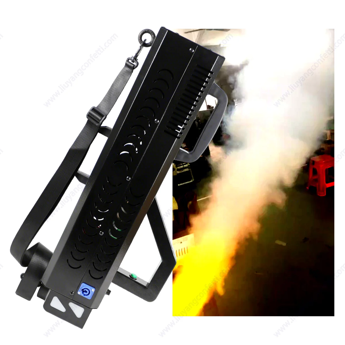 RGB LED Kohlendioxid Gas Säule Pistole DJ Luft Säule Handheld Trockenen Eis Bühne CO2 Rauch Atmosphäre Prop Hochzeit Ehe party FX