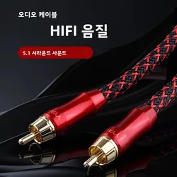 YYAUDIO 4N OFC 75ohm Hifi Coassiale Digitale Audio Video Cavo Rca Hi-end RCA a RCA Maschio Subwoofer Cavo Audio 1m 2m 3m 5m 8m 10m