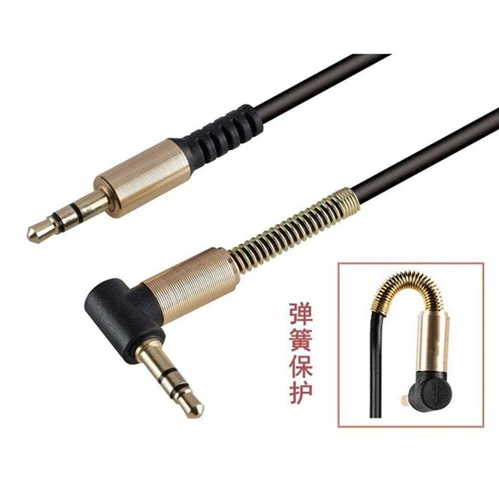 

Car audio 3.5mm jack elbow male to male stereo headphones Car auxiliary audio extension cable Stereo audio cable