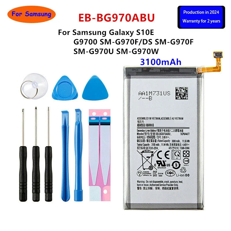 

Brand New EB-BG970ABU 3100mAh Battery For Samsung Galaxy S10E S10 E G9700 SM-G970F/DS SM-G970F SM-G970U SM-G970W +Tools