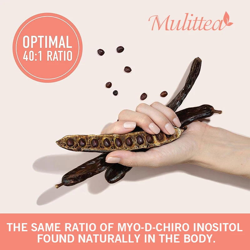 Mulittea Myo-Inositol & D-Chiro Inositol Hormone Balance for Women Vitamin B8 to Regulate Menstrual Cycle & Support Body Health