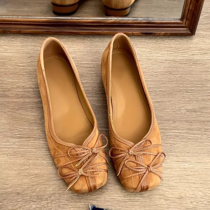 

Retro Women's Shoes Exquisite Square Head Casual Shoes for Woman Comfortable Shallow Flat Shoe Designer Shoes Zapatos De Mujer