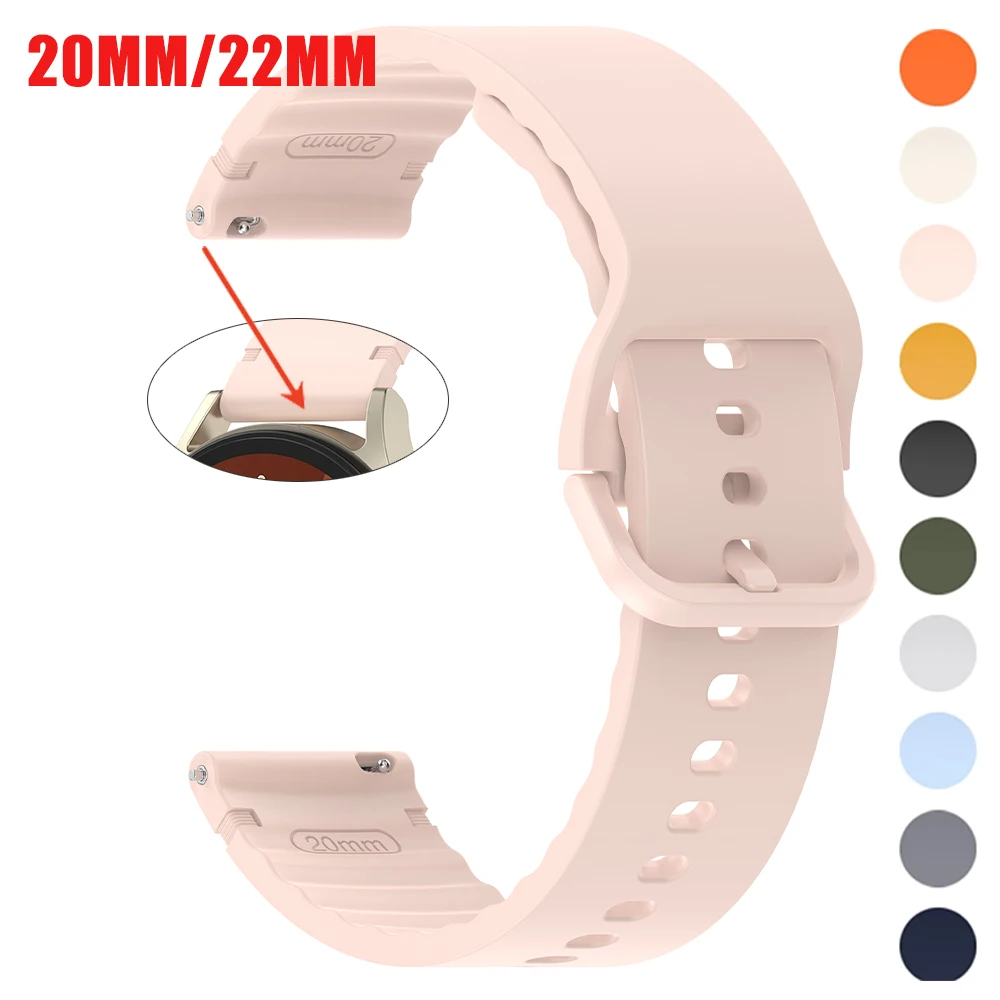 20mm 22mm Armband für Samsung Galaxy Watch 7 FE 6 4 5 Pro-Classic 44mm 40mm Sport Silikon-Armband Huawei Watch GT 4 3 Uhrenband